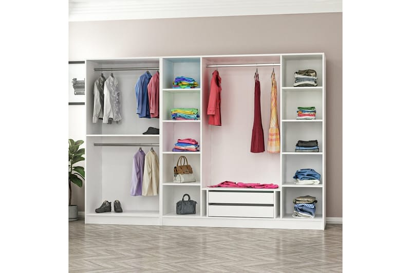 Fruitland Garderobe 270 cm - Antracit - Opbevaring - Tøjopbevaring - Garderobeskabe