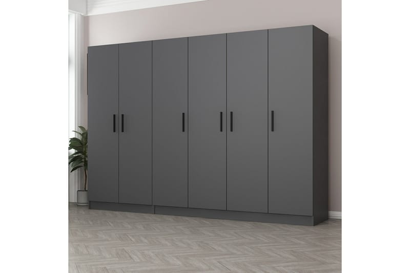 Fruitland Garderobe 270 cm - Antracit - Opbevaring - Tøjopbevaring - Garderobeskabe