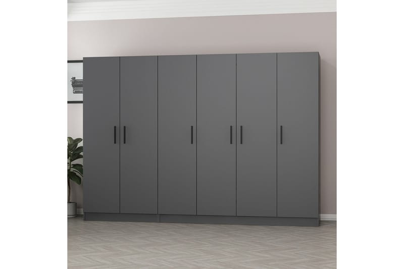 Fruitland Garderobe 270 cm - Antracit - Opbevaring - Tøjopbevaring - Garderobeskabe