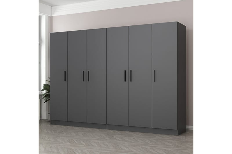 Fruitland Garderobe 270 cm - Antracit - Opbevaring - Tøjopbevaring - Garderobeskabe