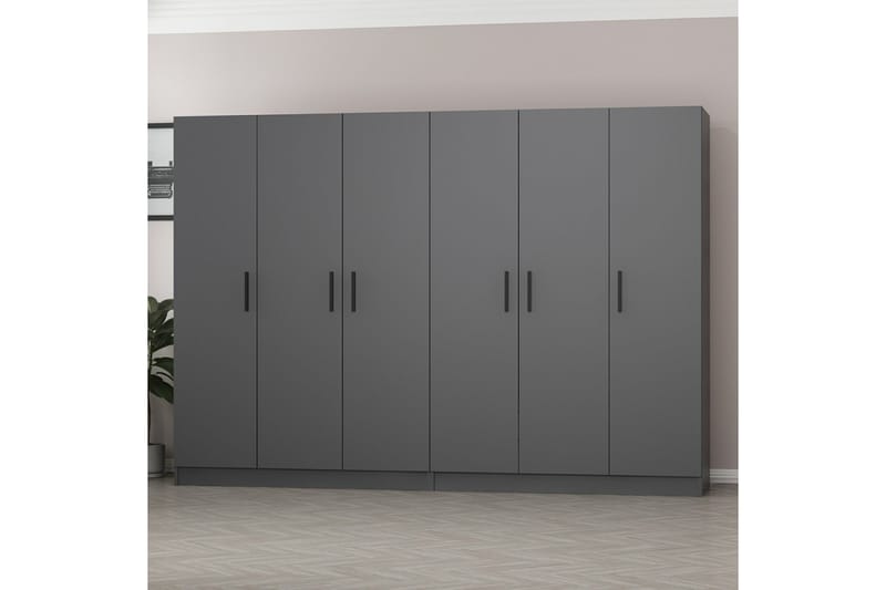 Fruitland Garderobe 270 cm - Antracit - Opbevaring - Tøjopbevaring - Garderobeskabe