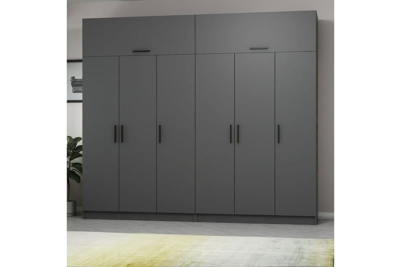 Fruitland Garderobe 270 cm - Antracit - Opbevaring - Tøjopbevaring - Garderobeskabe