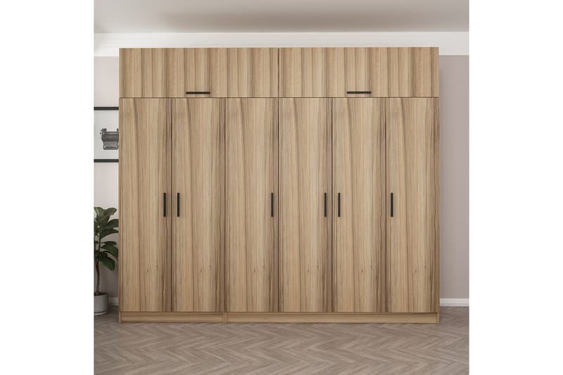 Fruitland Garderobe 270 cm - Brun - Opbevaring - Tøjopbevaring - Garderobeskabe