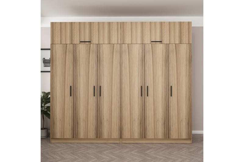 Fruitland Garderobe 270 cm - Brun - Opbevaring - Tøjopbevaring - Garderobeskabe