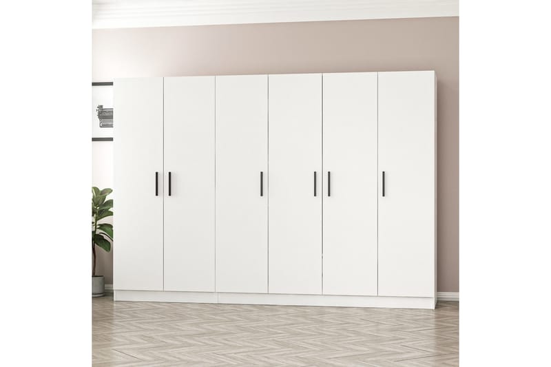 Fruitland Garderobe 270 cm - Hvid - Opbevaring - Tøjopbevaring - Garderobeskabe