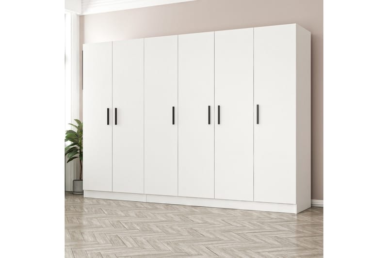 Fruitland Garderobe 270 cm - Hvid - Opbevaring - Tøjopbevaring - Garderobeskabe