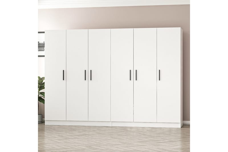 Fruitland Garderobe 270 cm - Hvid - Opbevaring - Tøjopbevaring - Garderobeskabe