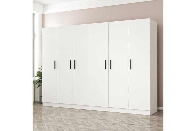 Fruitland Garderobe 270 cm - Hvid - Opbevaring - Tøjopbevaring - Garderobeskabe