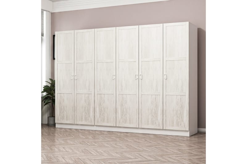 Fruitland Garderobe 270 cm - Hvid - Opbevaring - Tøjopbevaring - Garderobeskabe