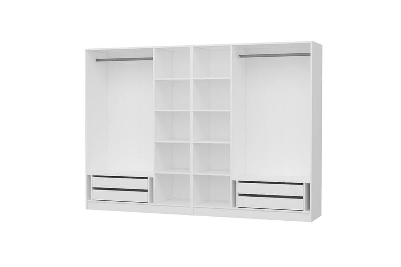 Fruitland Garderobe 270 cm - Hvid - Opbevaring - Tøjopbevaring - Garderobeskabe