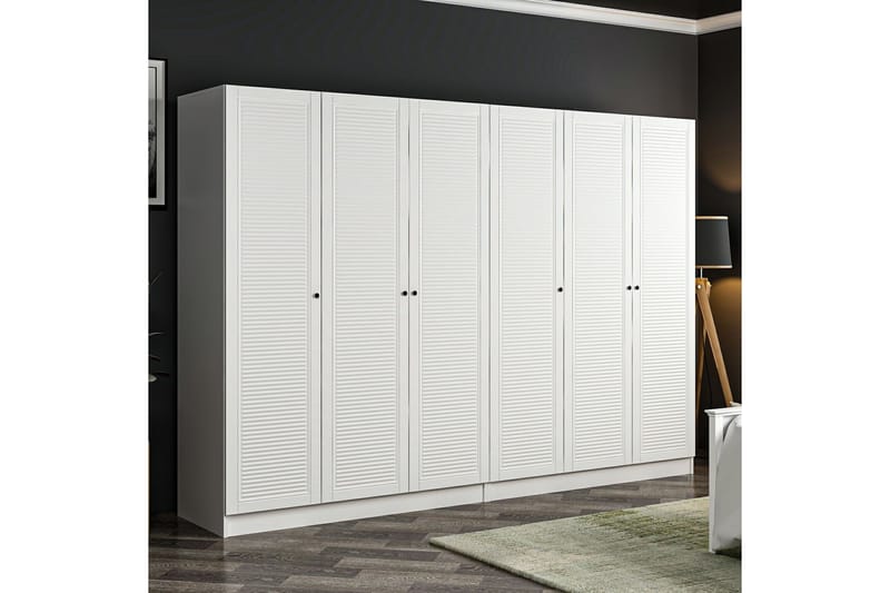 Fruitland Garderobe 270 cm - Hvid - Opbevaring - Tøjopbevaring - Garderobeskabe