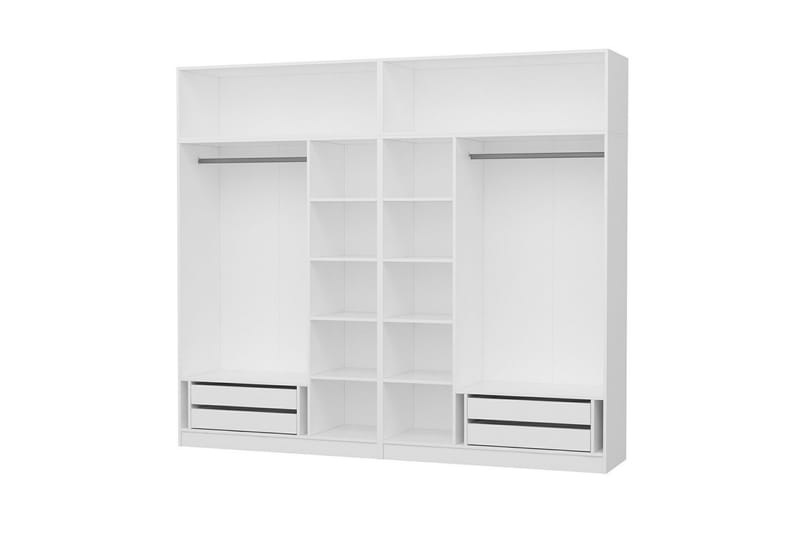 Fruitland Garderobe 270 cm - Hvid - Opbevaring - Tøjopbevaring - Garderobeskabe