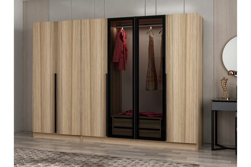 Fruitland Garderobe 270 cm - Oak - Opbevaring - Tøjopbevaring - Garderobeskabe