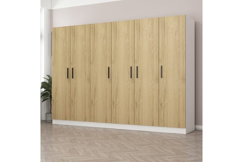 Fruitland Garderobe 270 cm - Valnød finér - Opbevaring - Tøjopbevaring - Garderobeskabe