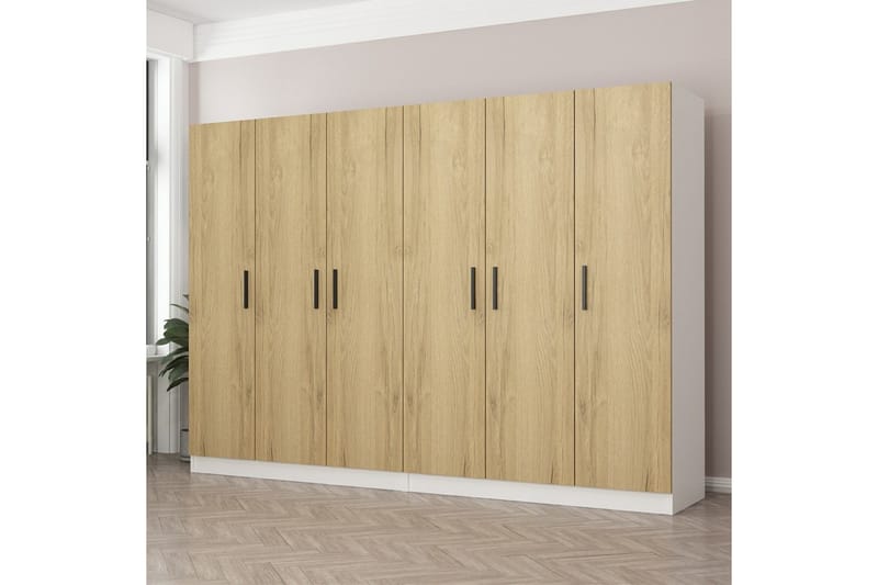 Fruitland Garderobe 270 cm - Valnød finér - Opbevaring - Tøjopbevaring - Garderobeskabe