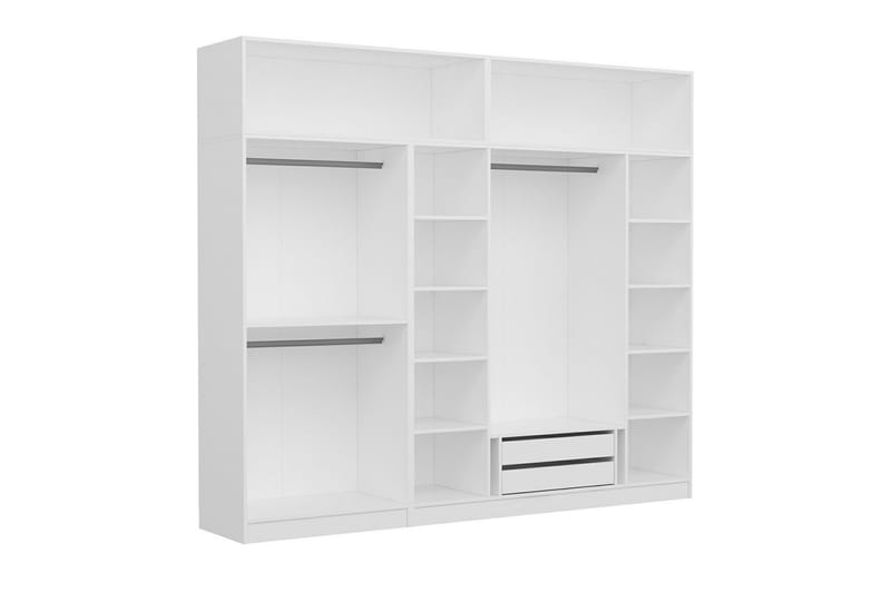 Fruitland Garderobe 270x255 cm - Hvid - Opbevaring - Tøjopbevaring - Garderobeskabe