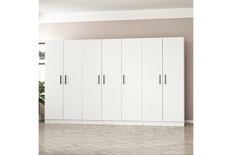 Fruitland Garderobe 315 cm - Hvid - Opbevaring - Tøjopbevaring - Garderobeskabe