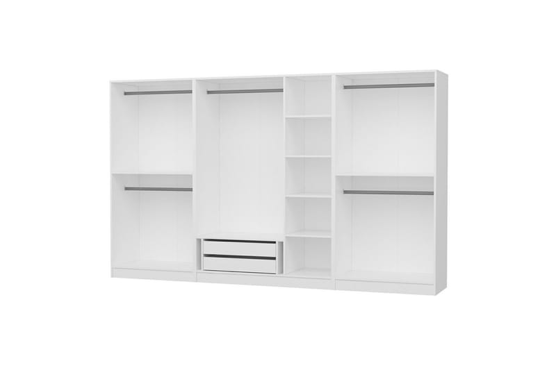 Fruitland Garderobe 315 cm - Hvid - Garderobeskabe - Garderobeskab & klædeskab