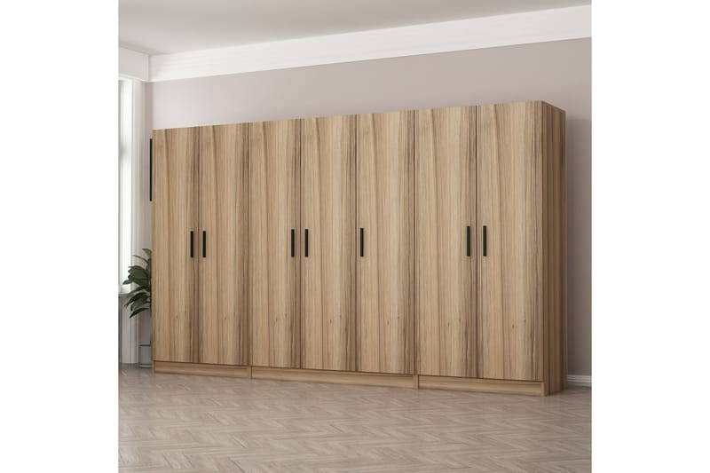 Fruitland Garderobe 315 cm - Oak - Opbevaring - Tøjopbevaring - Garderobeskabe