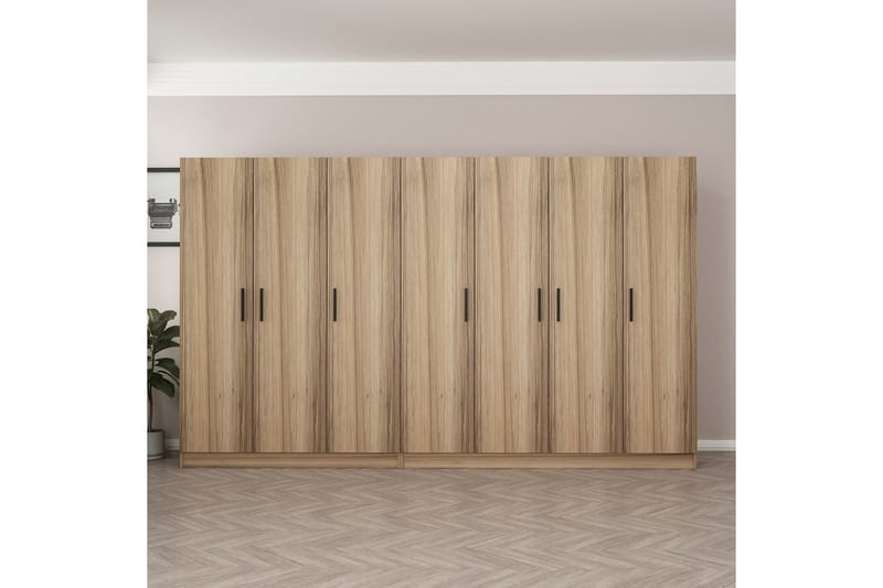 Fruitland Garderobe 315 cm - Oak - Opbevaring - Tøjopbevaring - Garderobeskabe