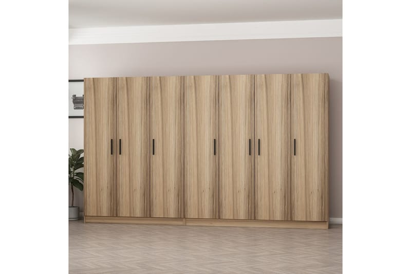 Fruitland Garderobe 315 cm - Oak - Opbevaring - Tøjopbevaring - Garderobeskabe