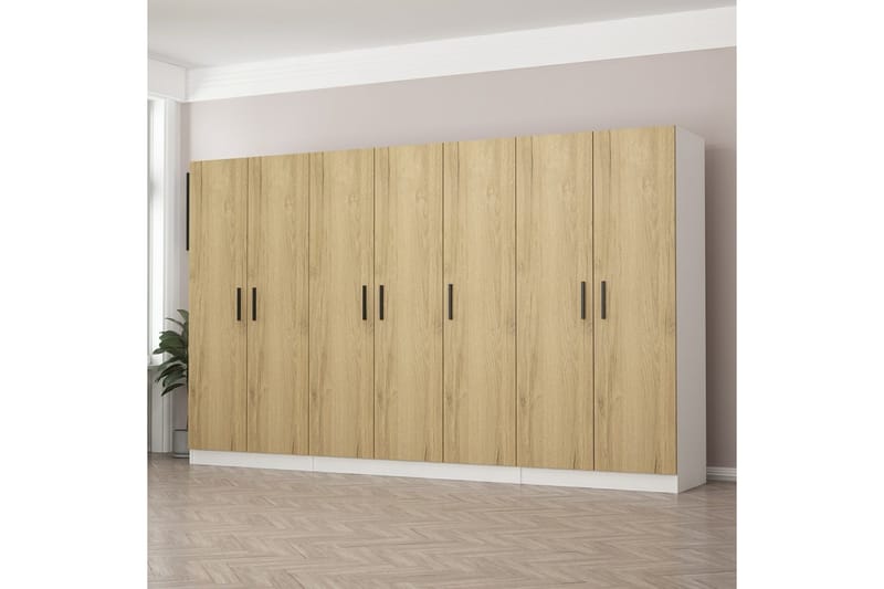 Fruitland Garderobe 315 cm - Valnød finér - Opbevaring - Tøjopbevaring - Garderobeskabe