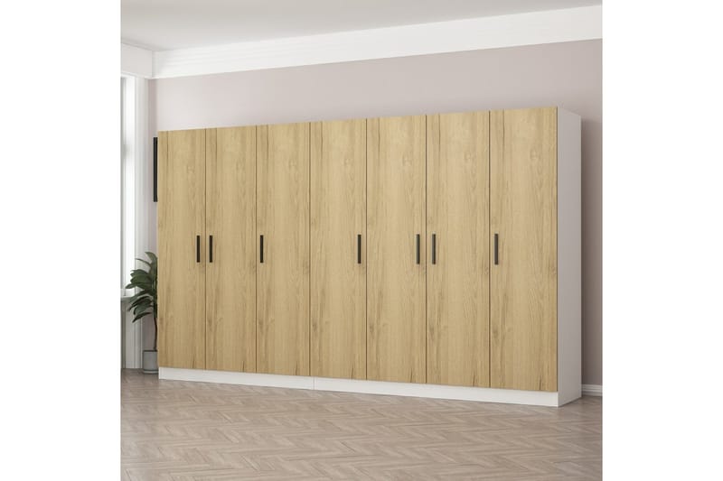 Fruitland Garderobe 315 cm - Valnød finér - Opbevaring - Tøjopbevaring - Garderobeskabe