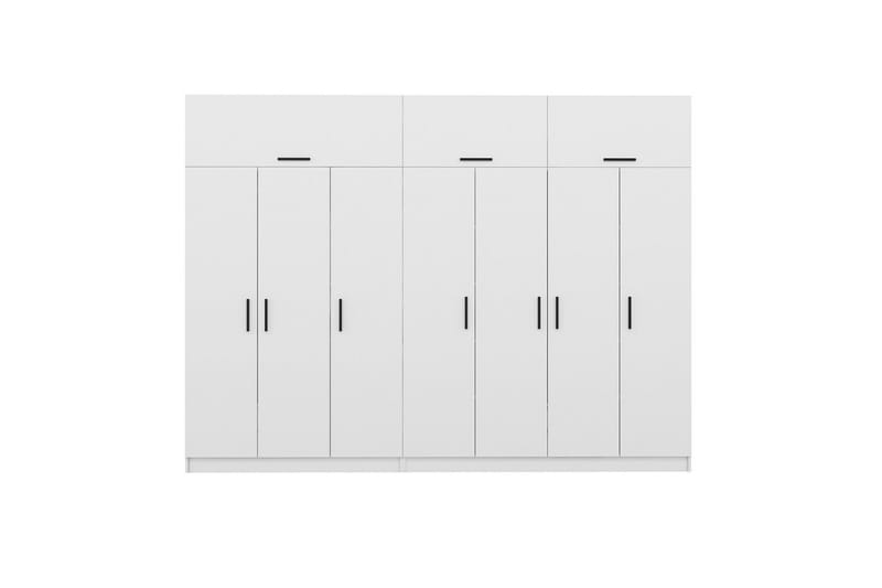 Fruitland Garderobe 315x235 cm - Hvid - Opbevaring - Tøjopbevaring - Garderobeskabe