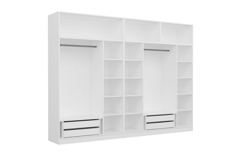 Fruitland Garderobe 315x235 cm - Hvid - Opbevaring - Tøjopbevaring - Garderobeskabe