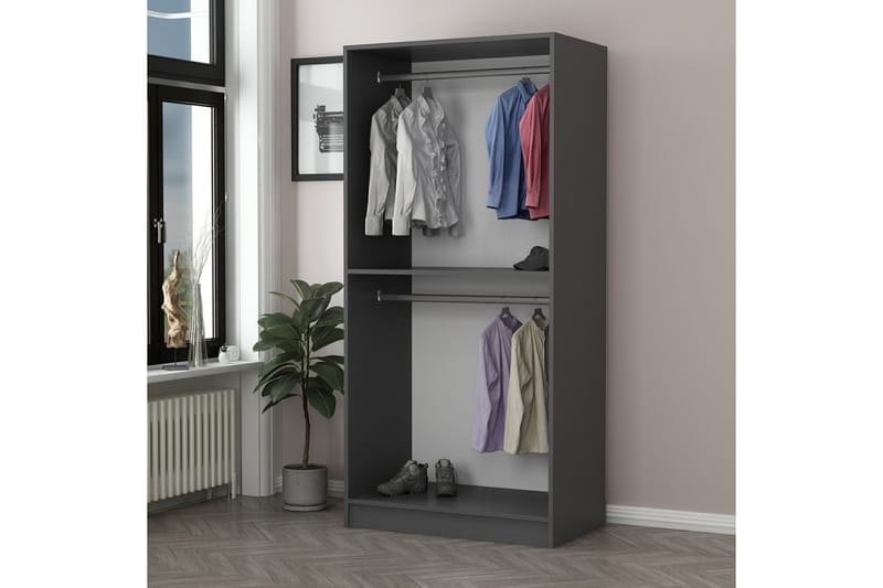 Fruitland Garderobe 90 cm - Antracit - Opbevaring - Tøjopbevaring - Garderobeskabe