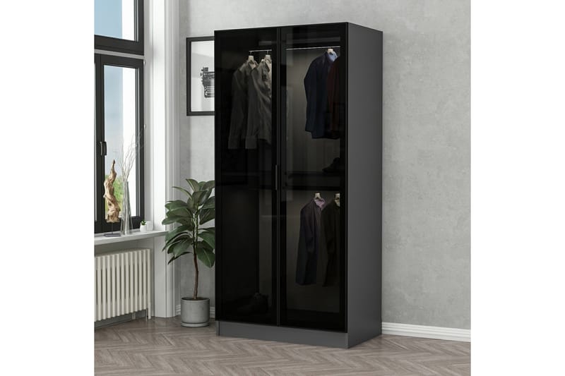 Fruitland Garderobe 90 cm - Antracit - Opbevaring - Tøjopbevaring - Garderobeskabe