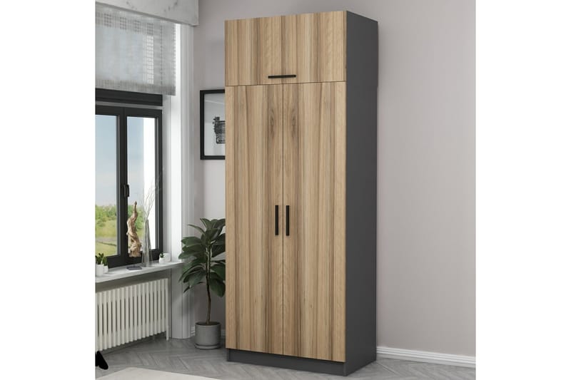 Fruitland Garderobe 90 cm - Antracit - Opbevaring - Tøjopbevaring - Garderobeskabe