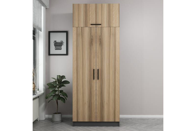 Fruitland Garderobe 90 cm - Antracit - Opbevaring - Tøjopbevaring - Garderobeskabe