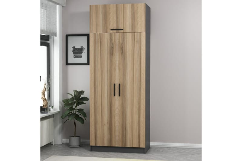 Fruitland Garderobe 90 cm - Antracit - Opbevaring - Tøjopbevaring - Garderobeskabe