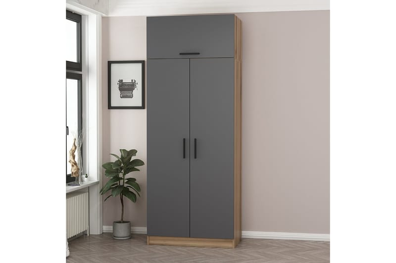 Fruitland Garderobe 90 cm - Brun - Opbevaring - Tøjopbevaring - Garderobeskabe