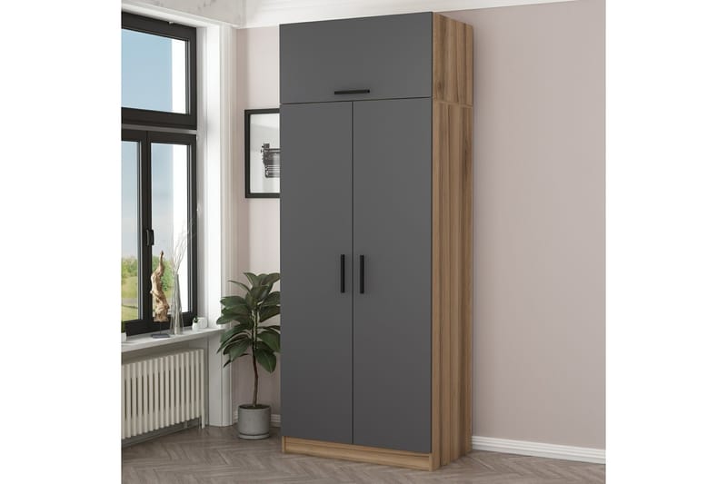 Fruitland Garderobe 90 cm - Brun - Opbevaring - Tøjopbevaring - Garderobeskabe