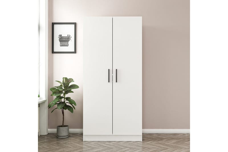 Fruitland Garderobe 90 cm - Hvid - Opbevaring - Tøjopbevaring - Garderobeskabe