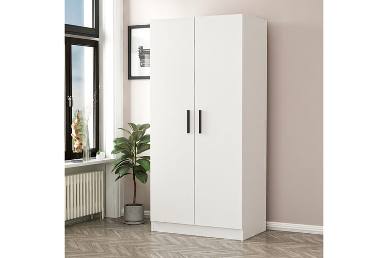 Fruitland Garderobe 90 cm - Hvid - Opbevaring - Tøjopbevaring - Garderobeskabe