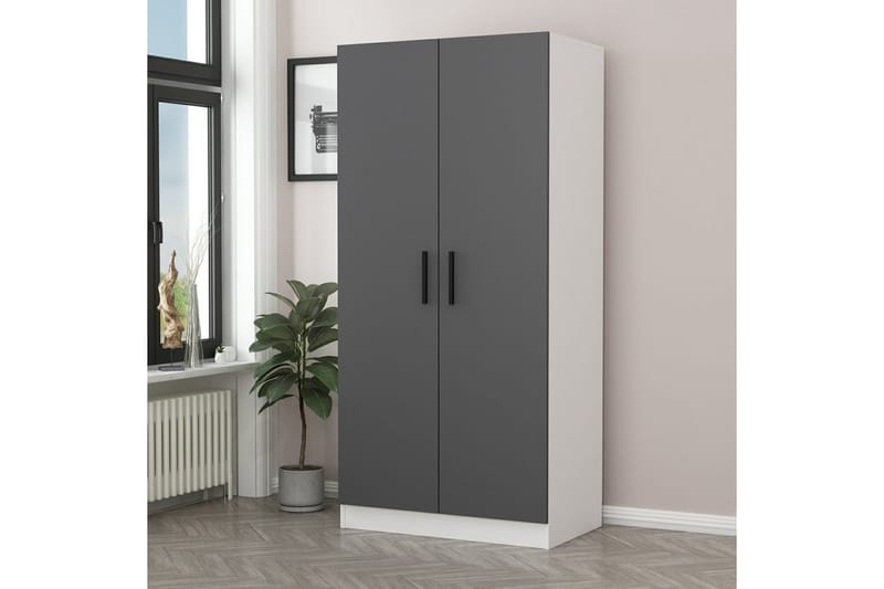 Fruitland Garderobe 90 cm - Hvid - Opbevaring - Tøjopbevaring - Garderobeskabe