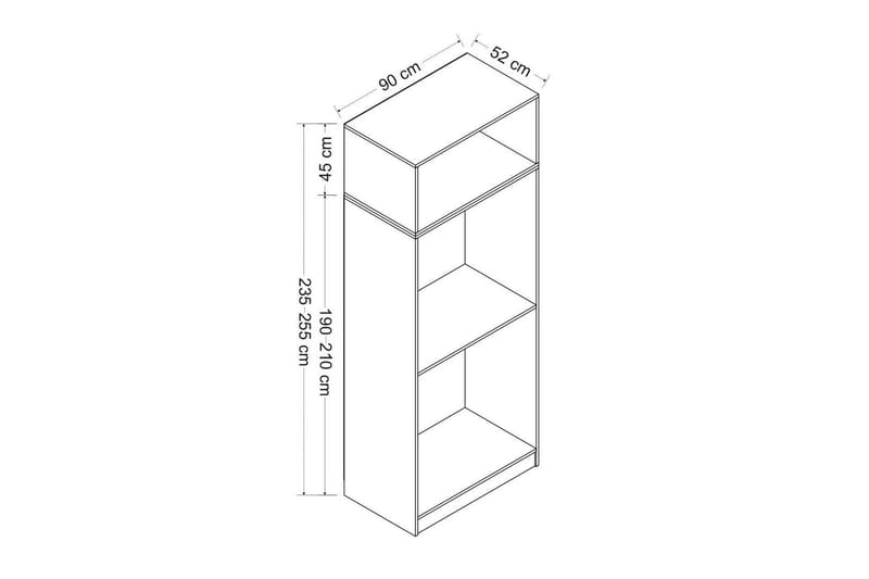 Fruitland Garderobe 90 cm - Hvid - Opbevaring - Tøjopbevaring - Garderobeskabe