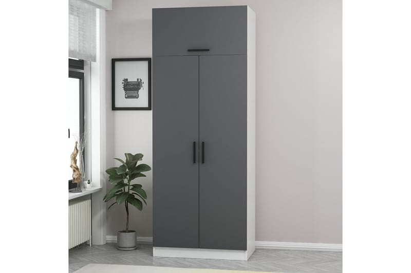 Fruitland Garderobe 90 cm - Hvid - Opbevaring - Tøjopbevaring - Garderobeskabe