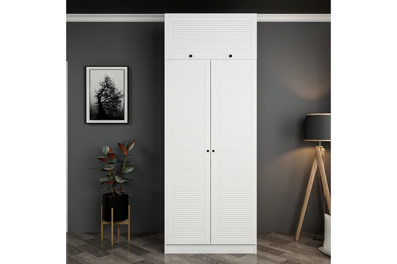 Fruitland Garderobe 90 cm - Hvid - Opbevaring - Tøjopbevaring - Garderobeskabe