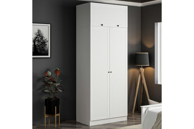 Fruitland Garderobe 90 cm - Hvid - Opbevaring - Tøjopbevaring - Garderobeskabe