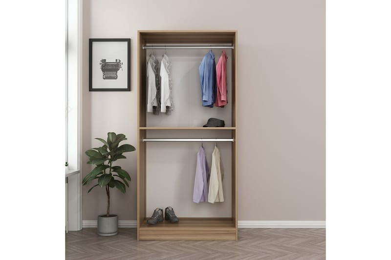 Fruitland Garderobe 90 cm - Oak - Opbevaring - Tøjopbevaring - Garderobeskabe