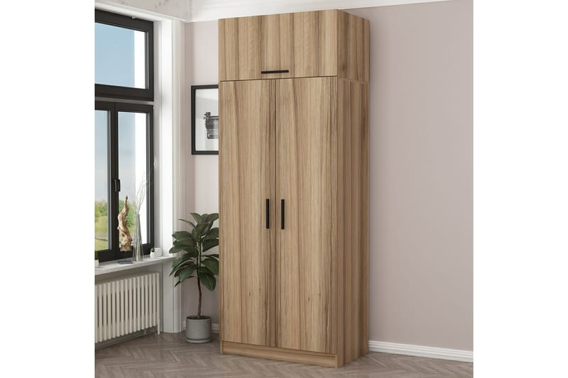 Fruitland Garderobe 90 cm - Oak - Opbevaring - Tøjopbevaring - Garderobeskabe