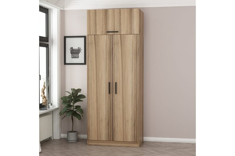 Fruitland Garderobe 90 cm - Oak - Opbevaring - Tøjopbevaring - Garderobeskabe