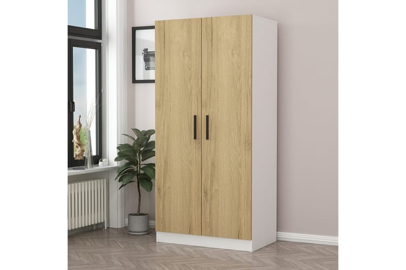 Fruitland Garderobe 90 cm - Valnød finér - Opbevaring - Tøjopbevaring - Garderobeskabe