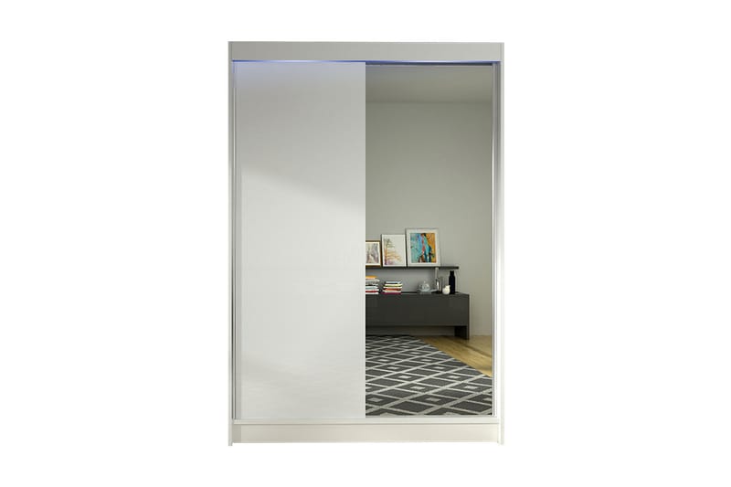 Garderobe + LED - Hvid - Opbevaring - Tøjopbevaring - Garderobeskabe