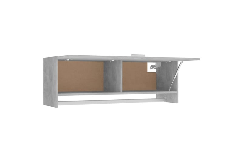 garderobe 100x32,5x35 cm spånplade betongrå - Grå - Opbevaring - Tøjopbevaring - Garderobeskabe