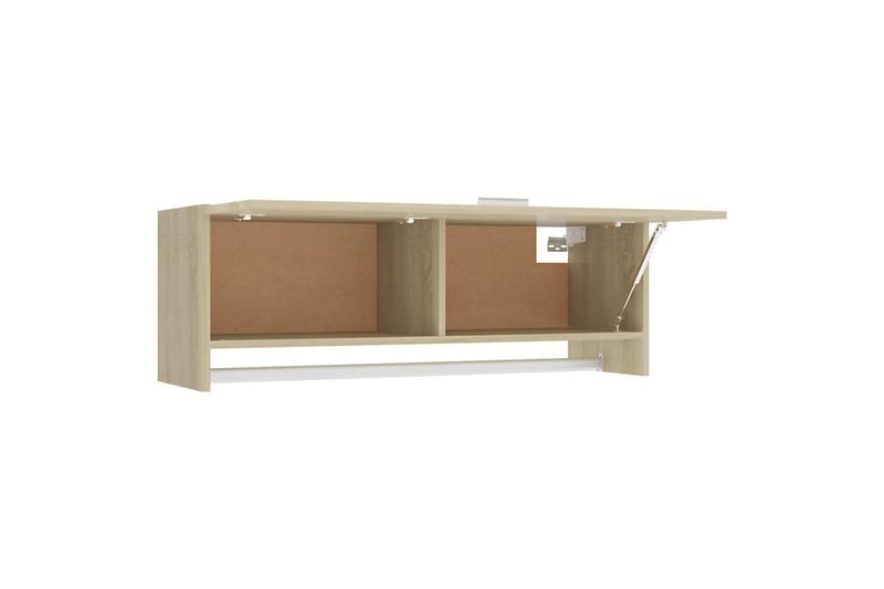 garderobe 100x32,5x35 cm spånplade sonoma-eg - Brun - Opbevaring - Tøjopbevaring - Garderobeskabe